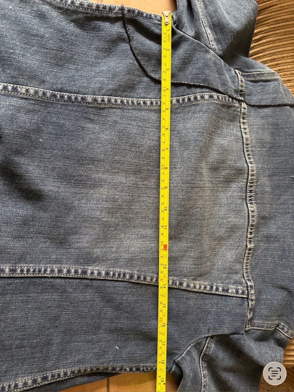 Medium Brighton Vintage Women's Denim Jacket, Genuine Leather Accents, Hearts - Picture 7 of 10